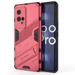 For vivo iQOO 8 Pro Punk Armor 2 in 1 PC + TPU Shockproof Case with Invisible Holder(Light Blue)