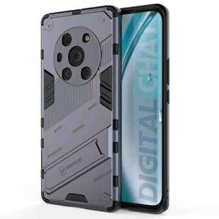 For Honor Magic3 Pro Punk Armor 2 in 1 PC + TPU Shockproof Case with Invisible Holder(Grey)