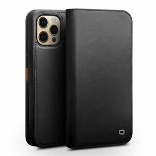 For iPhone 13 Pro Max QIALINO Business Horizontal Flip Leather Case with Holder & Card Slots & Wallet (Black)