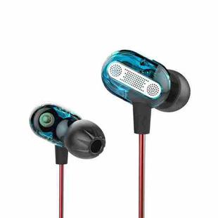 KZ ZSE Standard Version 3.5mm Plug PC Resin Material In-Ear Style Wired Earphone, Cable Length: 1.2m(Blue)