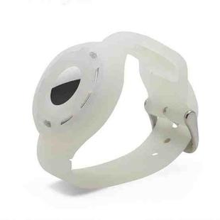 Anti-scratch Shockproof Silicone Bracelet Strap Protective Cover Case For AirTag(Clear Fluorescent)