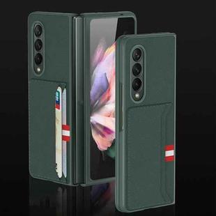 For Samsung Galaxy Z Fold3 5G GKK Ultra-thin Shockproof Leather Protective Case(Green)