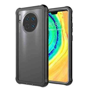 For Huawei Mate 30 Pro Waterproof Dustproof Shockproof Transparent Acrylic Protective Case(Black)