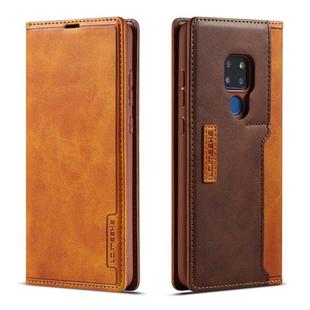 For Huawei Mate 20 LC.IMEEKE LC-001 Series PU + TPU Color Matching Frosted Horizontal Flip Leather Case with Holder & Card Slot(Brown)