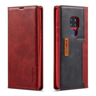 For Huawei Mate 20 LC.IMEEKE LC-001 Series PU + TPU Color Matching Frosted Horizontal Flip Leather Case with Holder & Card Slot(Red)