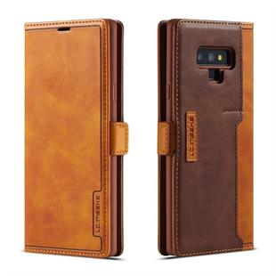 For Galaxy Note 9 LC.IMEEKE LC-001 Series PU + TPU Color Matching Frosted Horizontal Flip Leather Case with Holder & Card Slot(Brown)