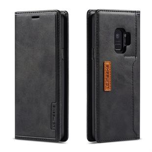 For Galaxy S9 LC.IMEEKE LC-001 Series PU + TPU Color Matching Frosted Horizontal Flip Leather Case with Holder & Card Slot(Black)