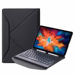 BM13 Diamond Texture Detachable Bluetooth Keyboard Leather Tablet Case with Pen Slot & Triangular Back Support For Lenovo Pad Pro 11.5 inch 2021 TB-J716F / Tab P11 Pro 11.5 inch TB-J706F(Black)