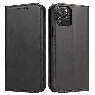 For iPhone 13 mini Calf Texture Magnetic Horizontal Flip Leather Case with Holder & Card Slots & Wallet (Black)
