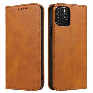 Calf Texture Magnetic Horizontal Flip Leather Case with Holder & Card Slots & Wallet For iPhone 13 Pro(Khaki)