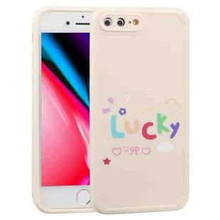 Lucky Letters TPU Soft Shockproof Case For iPhone 8 Plus / 7 Plus(Creamy-white)