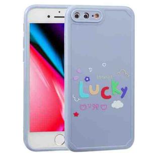 Lucky Letters TPU Soft Shockproof Case For iPhone 8 Plus / 7 Plus(Blue)