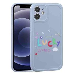 For iPhone 12 mini Lucky Letters TPU Soft Shockproof Case (Blue)
