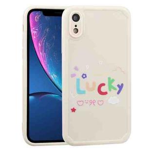Lucky Letters TPU Soft Shockproof Case For iPhone XR(Creamy-white)
