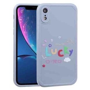 Lucky Letters TPU Soft Shockproof Case For iPhone XR(Blue)