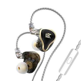 KZ ZAS 16-unit Ring Iron In-ear Wired Earphone, Mic Version(Black)