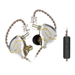 KZ ZS10 Pro 10-unit Ring Iron Gaming In-ear Wired Earphone, Mic Version(Glare Gold)