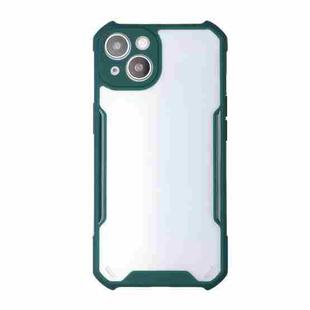 For iPhone 13 Acrylic + Color TPU Shockproof Case(Dark Green)