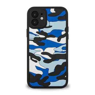 Camouflage Clouds Embossed Skin Feel Silicone Shockproof Case For iPhone 12(Blue)