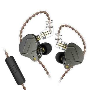 KZ ZSN Pro Ring Iron Hybrid Drive Metal In-ear Wired Earphone, Mic Version(Grey)