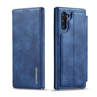 For Galaxy Note 10 Hon Ancient Series Leather Case with Card Slots & Holder & Wallet(Blue)