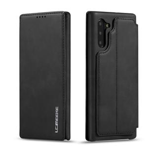 For Galaxy Note 10+ Hon Ancient Series Leather Case with Card Slots & Holder & Wallet(Black)