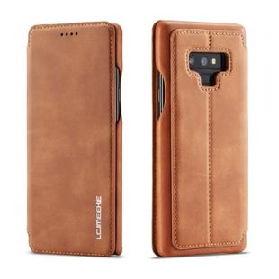 For Galaxy Note 9 Hon Ancient Series Leather Case with Card Slots & Holder & Wallet(Brown)