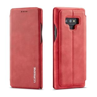 For Galaxy Note 9 Hon Ancient Series Leather Case with Card Slots & Holder & Wallet(Red)