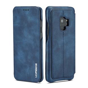 ForGalaxy S9 Hon Ancient Series Leather Case with Card Slots & Holder & Wallet(Blue)