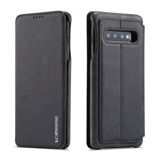 For Galaxy S10 Hon Ancient Series Leather Case with Card Slots & Holder & Wallet(Black)