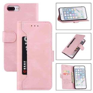 Reverse Buckle Horizontal Flip PU Leather Case with Holder & Card Slot & Wallet For iPhone 8 Plus / 7 Plus(Rose Gold)