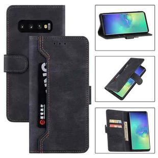 For Samsung Galaxy S10 Reverse Buckle Horizontal Flip PU Leather Case with Holder & Card Slot & Wallet(Black)