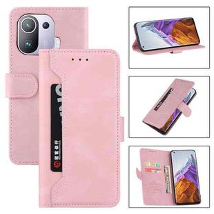 For Xiaomi Mi 11 Pro Reverse Buckle Horizontal Flip PU Leather Case with Holder & Card Slot & Wallet(Rose Gold)
