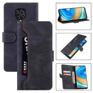 For Xiaomi Redmi Note 9 Pro Reverse Buckle Horizontal Flip PU Leather Case with Holder & Card Slot & Wallet(Black)