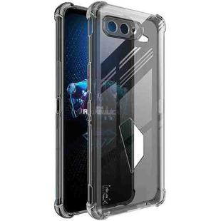 For Asus ROG Phone 5 / 5s IMAK All Coverage Shockproof Airbag TPU Case with Screen Protector(Transparent Black)