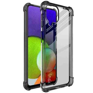 For Samsung Galaxy A22 4G IMAK All Coverage Shockproof Airbag TPU Case with Screen Protector(Transparent Black)