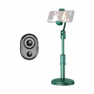 Desktop Stand Mobile Phone Tablet Live Broadcast Stand Telescopic Disc Stand, Style:Holder + Remote Control(Green)