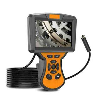 M50 1080P 8mm Single Lens HD Industrial Digital Endoscope with 5.0 inch IPS Screen, Cable Length:5m Hard Cable(Orange)