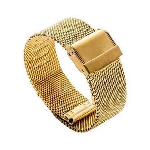 12mm 304 Stainless Steel Double Buckles Watch Band(Gold)