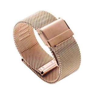 14mm 304 Stainless Steel Double Buckles Watch Band(Rose Gold)