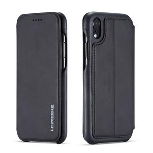 For iPhone XR Hon Ancient Series Leather Case with Card Slots & Holder & Wallet(Black)