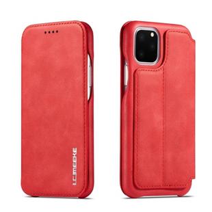 For iPhone 11 Hon Ancient Series Leather Case with Card Slots & Holder & Wallet(Red)