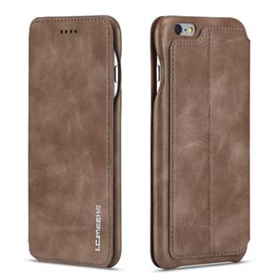 For iPhone 6 Hon Ancient Series Leather Case with Card Slots & Holder & Wallet(Coffee)