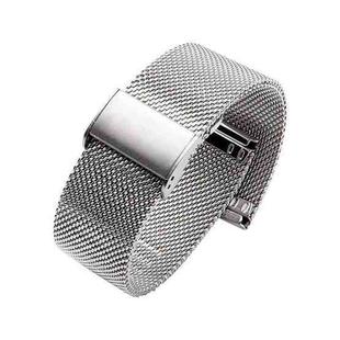 18mm 304 Stainless Steel Single Buckle Watch Band(Silver)