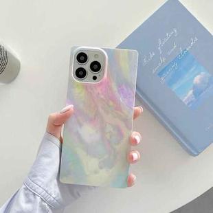 Marble Pattern Soft TPU Straight-Edge Protective Case For iPhone 13 Pro Max(Colorful)