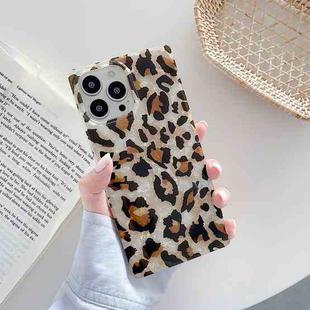 Shell Leopard Pattern Soft TPU Straight-Edge Protective Case For iPhone 13(Brown)