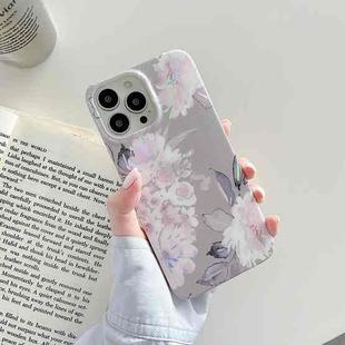 Laser Pattern TPU Protective Case For iPhone 13 Pro(Pink Flowers)
