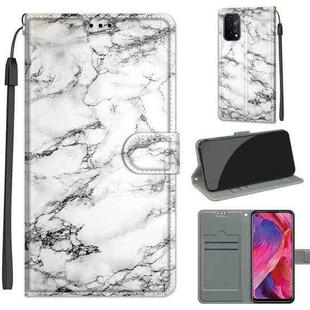 Voltage Coloured Drawing Magnetic Clasp Horizontal Flip PU Leather Case with Holder & Card Slots For OPPO A93 5G / A93s 5G / A54 5G / A74 5G(C01 White Marble)