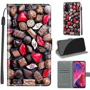 Voltage Coloured Drawing Magnetic Clasp Horizontal Flip PU Leather Case with Holder & Card Slots For OPPO A93 5G / A93s 5G / A54 5G / A74 5G(C06 Red Lip Chocolate)