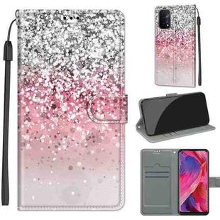 Voltage Coloured Drawing Magnetic Clasp Horizontal Flip PU Leather Case with Holder & Card Slots For OPPO A93 5G / A93s 5G / A54 5G / A74 5G(C13 Silver Pink Glitter)